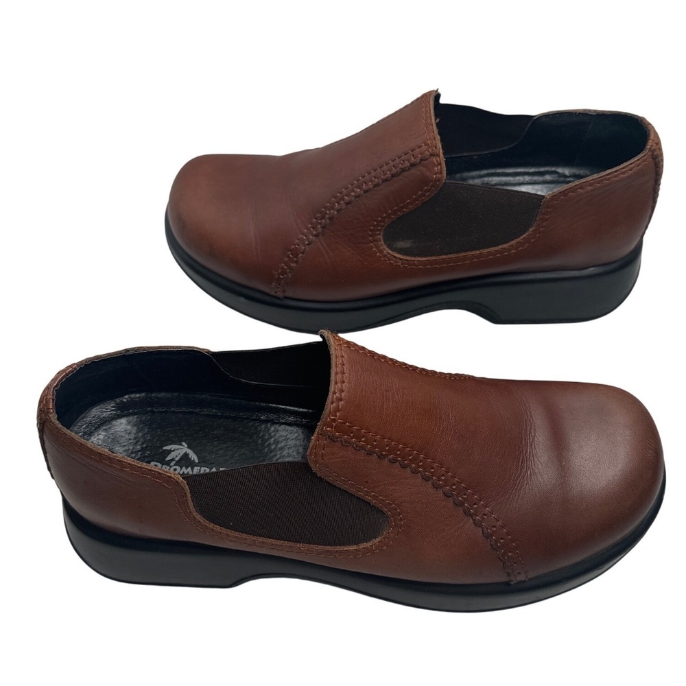 Dromedaris Brown Leather Slip on Loafers Portugal Comfort Platform Clog 41 11